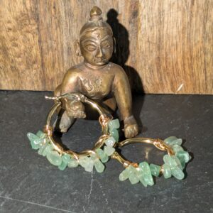 Créoles aventurine verte